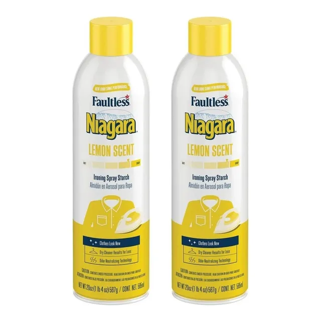 Almidón En Aerosol Faultless Niagara Limón 20oz 2pz