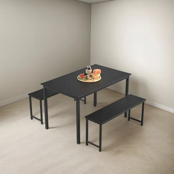 Juego De Mesa  2 Bancos  Cocina Pequeña  Muebles De Co...