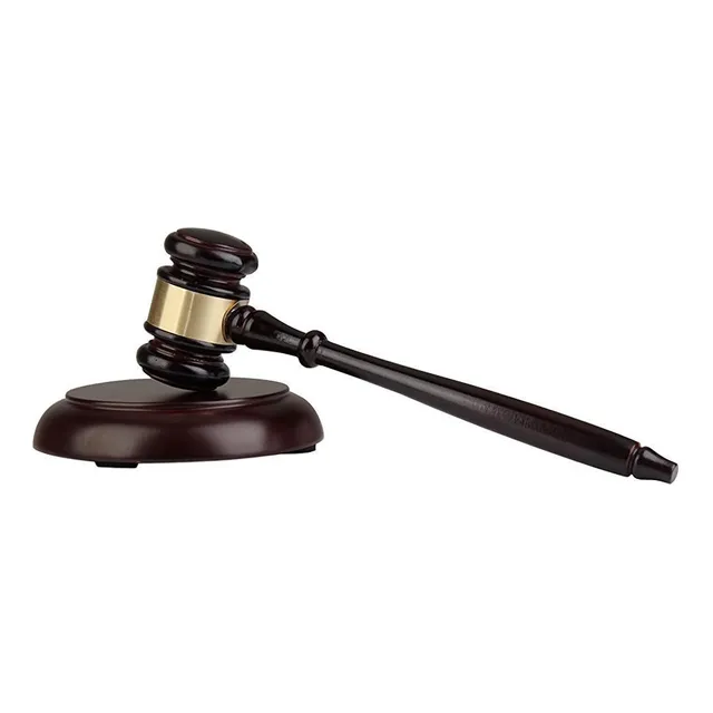 Mazo Mallete O Martillo De Madera Con Base Justicia Remate