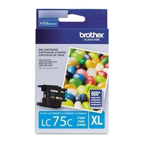 Tinta Brother Lc75c Azul 600 Páginas Alto Rendimiento
