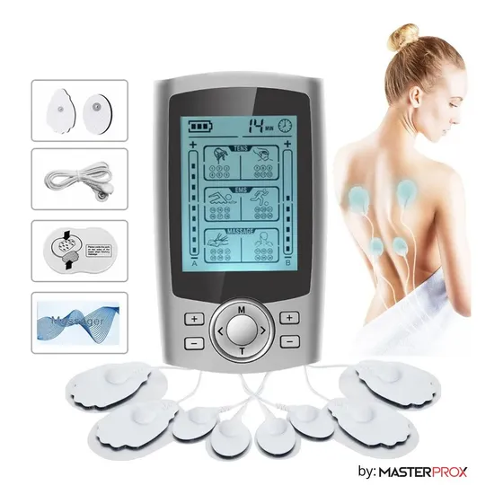 Unidad Tens Ems 36 Modos Estimulador Muscular Masajeador Recargable Profesional By Master Prox®