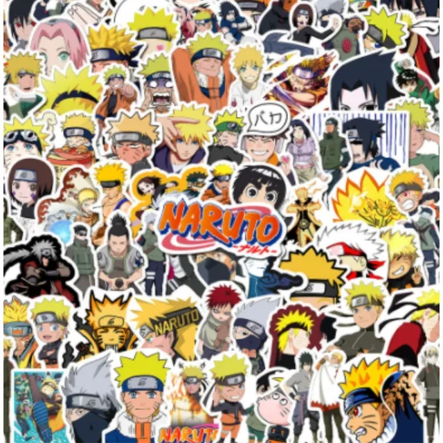 Adesivos Naruto Shippuden Kit Com 80 Unidades 