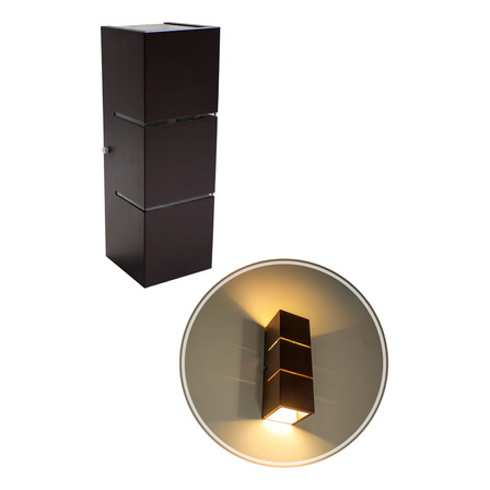 Arandela Focos Fachos Frisos 30cm P/ 2 Lâmpadas E27 St1286 Estrutura Marrom 110v/220v (bivolt) Arandela Focos Fachos Frisos 30cm P/ 2 Lâmpadas E27 St1286 Estrutura Marrom 110v/220v (bivolt)