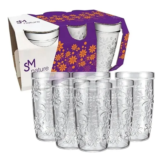 Jogo De Copos Nature 12 Peças De Copo De Vidro 270ml Nadir
