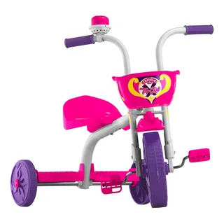 Triciclo Velotrol Infantil Ultra Bikes Branco - Rosa Ănico Triciclo Velotrol Infantil Ultra Bikes Branco - Rosa Ănico