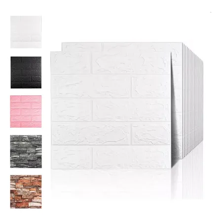 30pcs Panel Decorativo Pared 3d Espuma Impermeable Ladrillo
