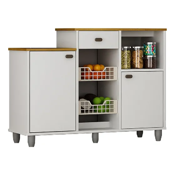 Fruteira Balcão Para Casa E Cozinha Com 02 Portas E 01 Gv