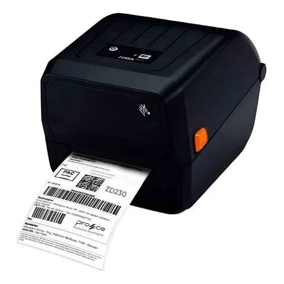 Impressora De Etiqueta Zebra Zd230t Usb Ethernet Preto Bivolt