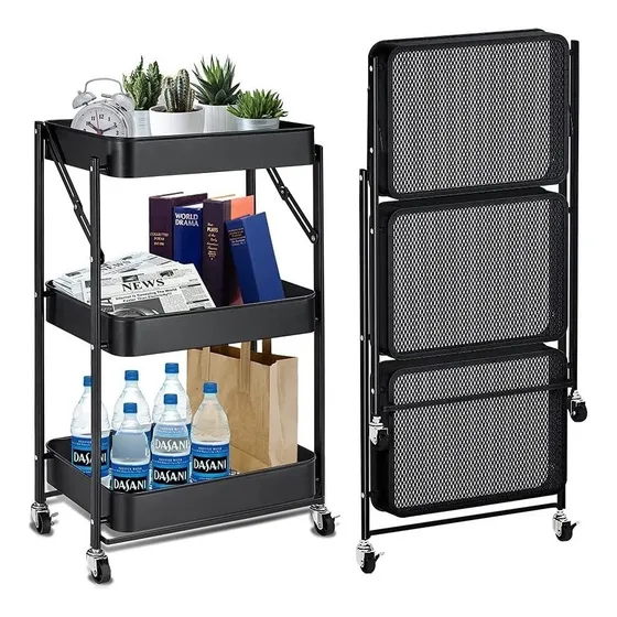 Carrito Plegable Multiuso Tipo Ikea Metal Cocina Baño Hogar