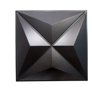 Kit 40 Placas Pvc 3d Preto Revestimento De Parede 25 Cm Kit 40 Placas Pvc 3d Preto Revestimento De Parede 25 Cm