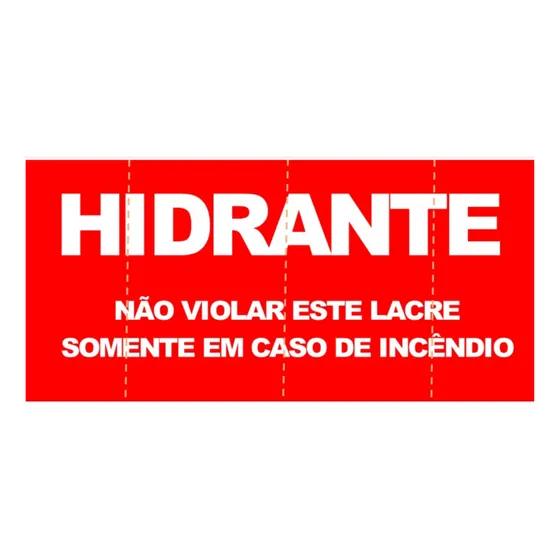 Lacre Do Hidrante Destrutível Mangueira De Incêndio  20 Pçs
