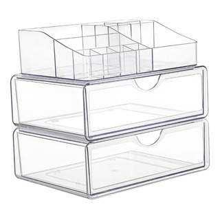 Organizador De Maquillaje Con 2 Cajones, Vitrina Para Organizador De Maquillaje Con 2 Cajones, Vitrina Para