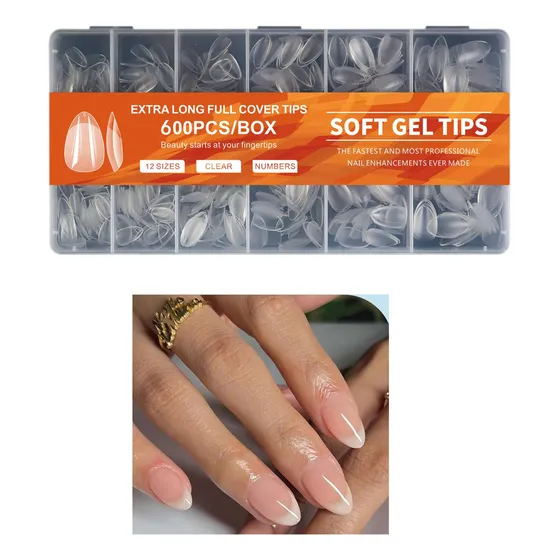 Tips Soft Gel Uñas Postizas Diferentes Modelos 600pzs Obp