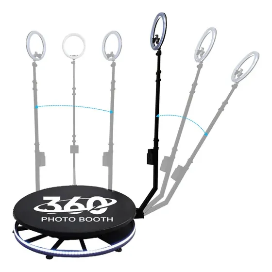 Plataforma Photobooth 360 Vídeo Spinner 100cm Ring Light Rgb