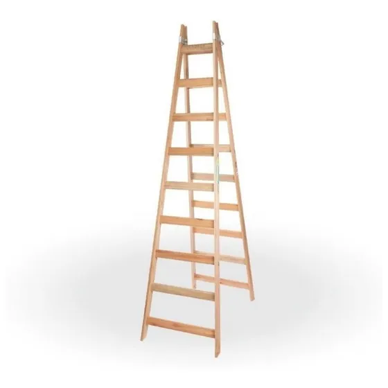 Escalera Madera Reforzada Linea Pesada 10 Escalones Pintor