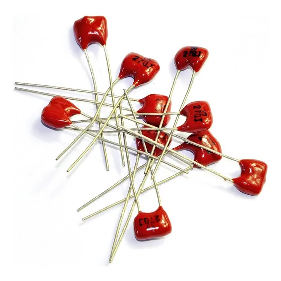 Condensador Mica Plateado Unidad Pf Radial Para Guitarra
