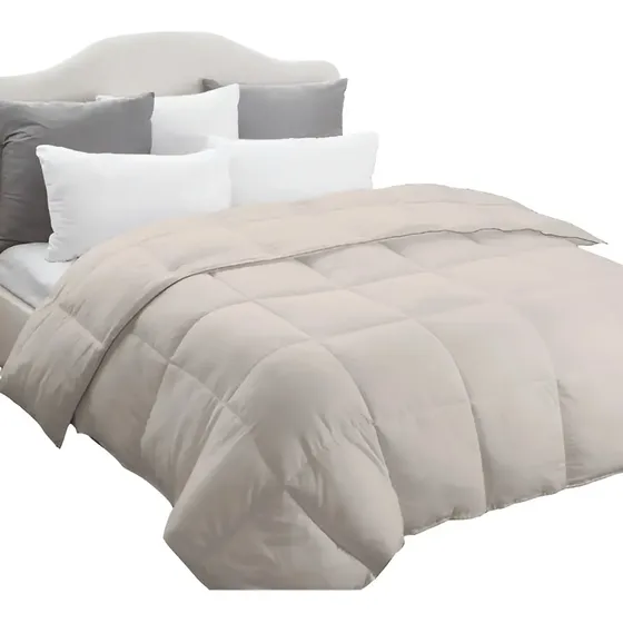 Acolchado King De Plumas 2 Plazas King 100% Pluma Natural Color Blanco Diseño De La Tela Liso