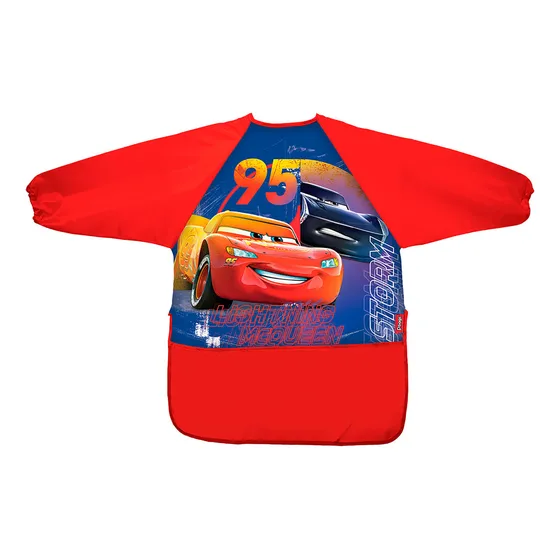 Delantal Con Manga Cars Azul-rojo Para Niño Croydon Color Azul