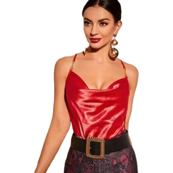 Blusas Dama Importadas Tiras Seda Shein