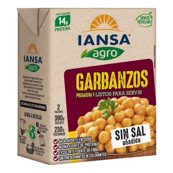Garbanzos Listos Iansa Agro 390 Gr. - 230 Gr. Drenado