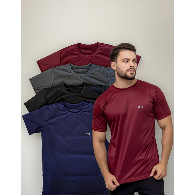 Camisa Dry Fit Kit Com 4 Academia Treino Corrida Premium