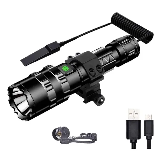 Linterna Led Súper Brillante Mano Táctica Recargable Usb