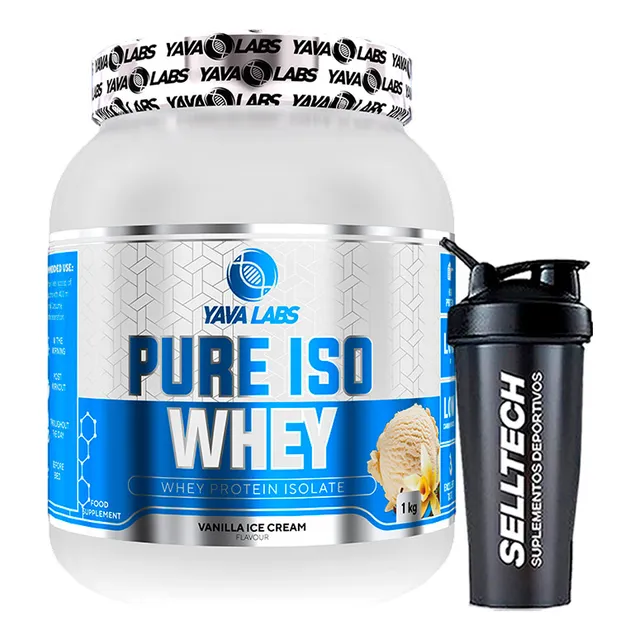 Proteína Yava Labs Iso Whey 1kg Vainilla+shaker
