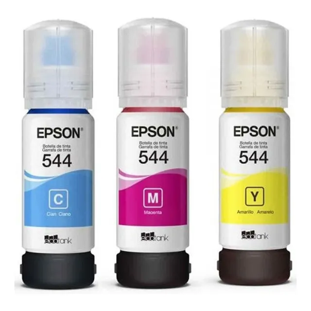 Pack 3 Botellas Tinta Epson T544 L3110 L3210 L3150 L3250