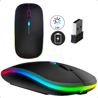 Mouse Sem Fio RecarregĂĄvel Wireless Optico Led Rgb ErgonĂŽmico Sem Fio Para Pc Desktop Notebook Tablet Smartphone Davely Preto Mouse Sem Fio RecarregĂĄvel Wireless Optico Led Rgb ErgonĂŽmico Sem Fio Para Pc Desktop Notebook Tablet Smartphone Davely Preto