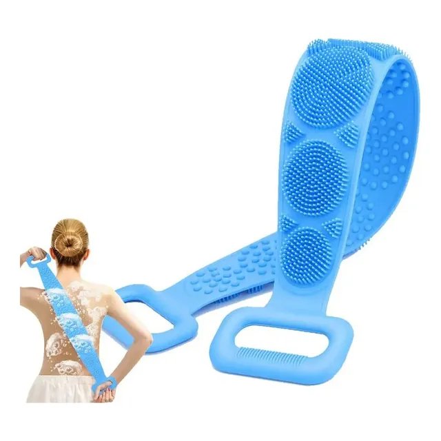 Cepillo Corporal Silicona Correa Lavado Espalda Ducha Baño