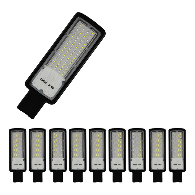 Kit 10 Luminaria Led Smd Publica Rua Poste 100w Prova Dagua Kit 10 Luminaria Led Smd Publica Rua Poste 100w Prova Dagua