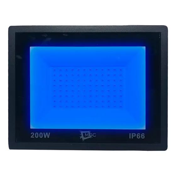Refletor Holofote 200w Luz Azul A Prova D' Agua Ip66 Led