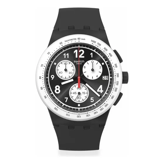 Reloj pulsera Swatch SUSB420 con correa de silicona color negro