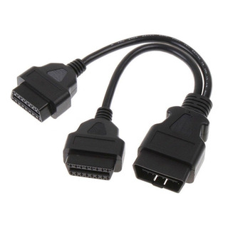Conector Adaptador Extension Doble 16 A 16 Pines Obd2 30cm Conector Adaptador Extension Doble 16 A 16 Pines Obd2 30cm
