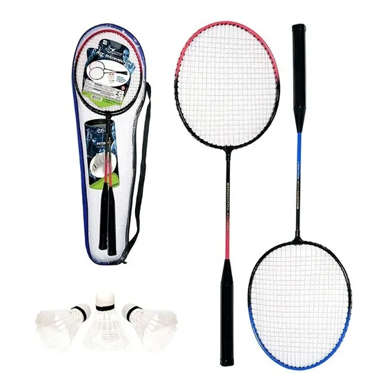 Kit Badminton 2 Raquetes + 3 Petecas + Bolsa Black Friday