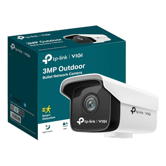 Camara Bullet Ip Poe Vigi Tplink C300hp-4 3mp Lente 4mm Ip67