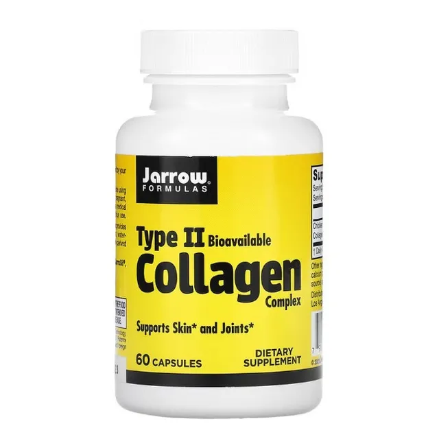 Jarrow Formulas Complejo De Colágeno Tipo Ii 500 Mg - 60 Cápsulas - Apoya La Piel Y Las Articulaciones - Derivado Del Cartílago De Esternón De Pollo - 30 Porciones