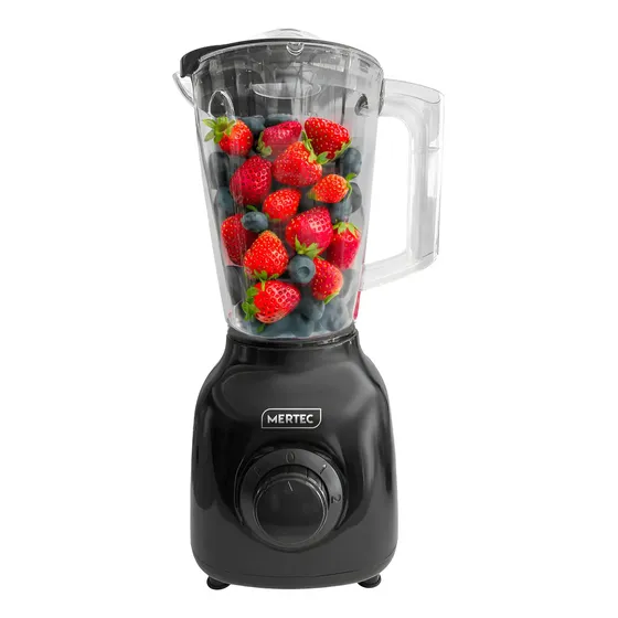 Licuadora 2 Litros Mertec Vaso Plástico 250w Mt-022b Negra Negro