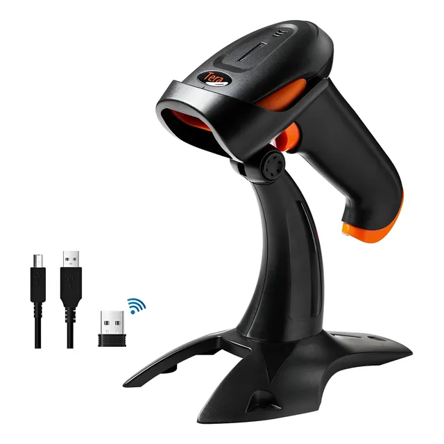 Escaner Pistola Lector De Barras 2d Qr Inalambrico Soporte