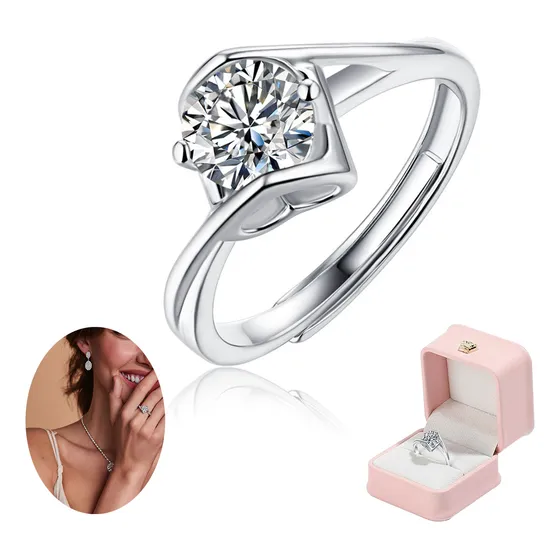 Anillos De Promesa Compromiso Joyeria Plata 925 Mujer Color