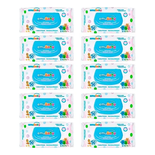 Toallas Humedas Emubaby 50und Pack X10