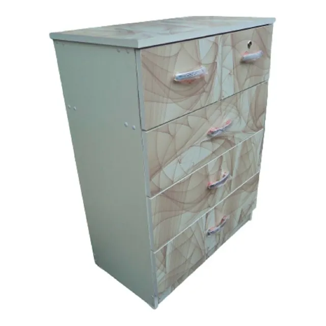 Comoda De Melamina Con 5 Cajones