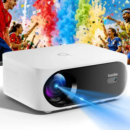 Projetor Basike LED Full HD 1080p com Wi-Fi 6 e Bluetooth 5.4