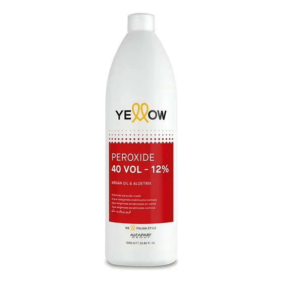 Yellow Agua Oxigenada Estabilizada En Crema Peróxido 1 L Tono 40 Volúmenes