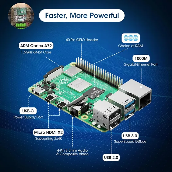 Raspberry Pi 4 Modelo B 8gb Ram Kit Completo Case Disipador3