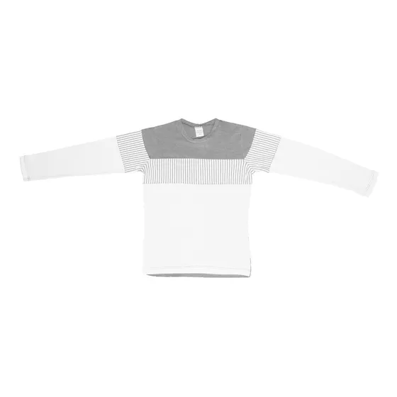 Camisa Franela Manga Larga De Rayas Para Niños Popchitos