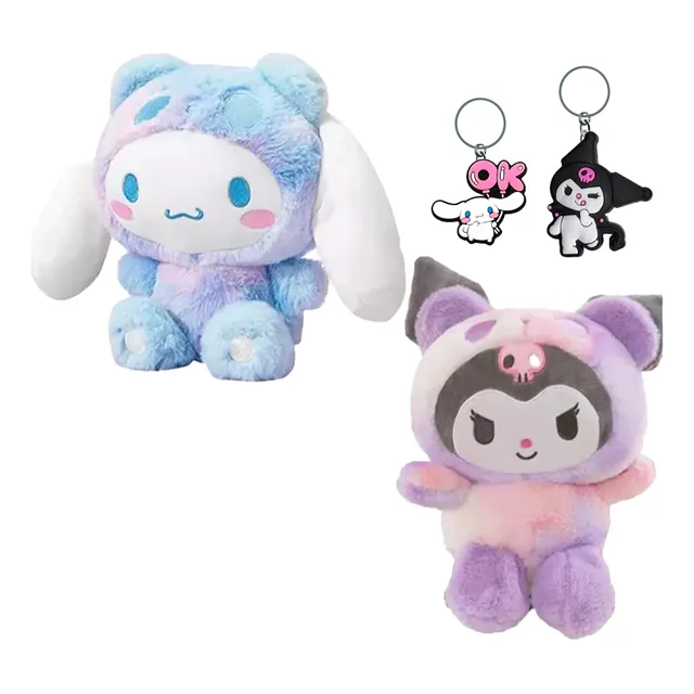 Muñeco Peluche Kuromi Y Cinnamoroll Regalo Bebe 25cm 2pc