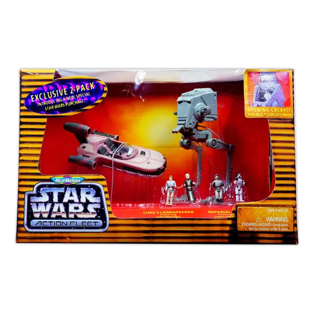 Star Wars Micro Machines Luke Landspeeder & Imperial At St