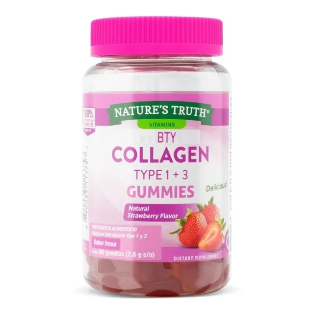 Gomitas De Colágeno Tipo 1 y 3 60 Gomitas Fresa Nature's Truth