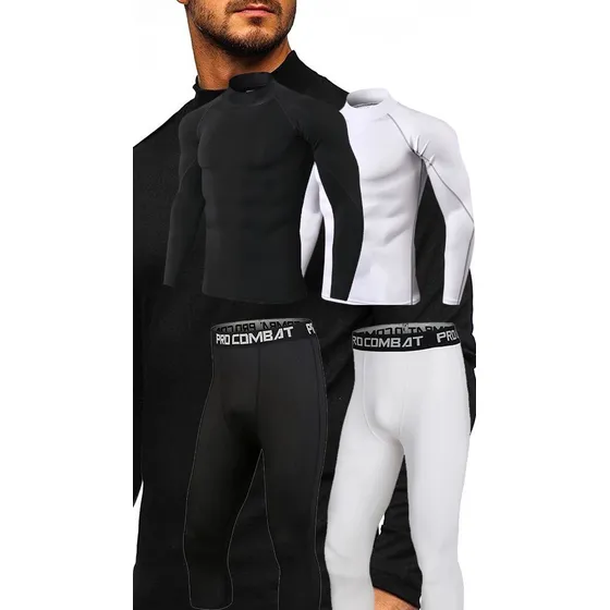 Combo Set Térmico Calza + Camiseta + Plus Blanco O Negro Off